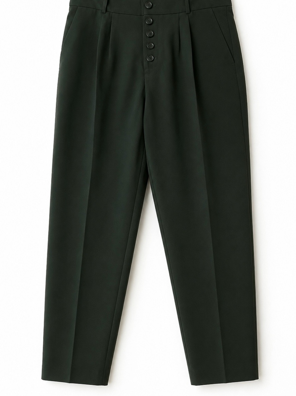 Anthropologie Sasha button fly tapered high rise tailored pants 8